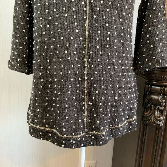 ANDREW knit polka dots sweater 3/4 bell sleeve - Picture 10 of 16